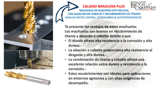 REPARADOR DE ROSCAS HELICOIL PROFESIONAL X 5 MEDIDAS