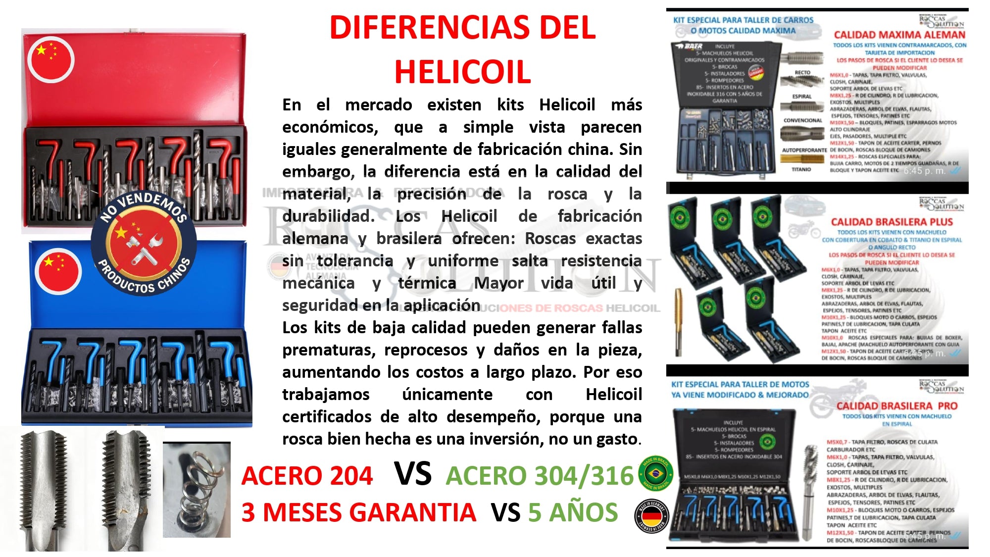 KIT HELICOIL RECTIFICADOR DE ROSCAS ESPECIAL PARA MOTOS