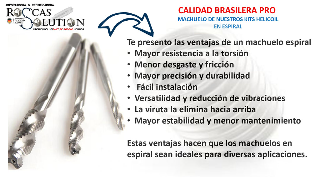 KIT HELICOIL RECTIFICADOR DE ROSCAS ESPECIAL PARA MOTOS