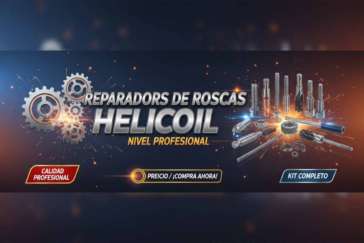 REPARADOR DE ROSCAS HELICOIL PROFESIONAL X 5 MEDIDAS