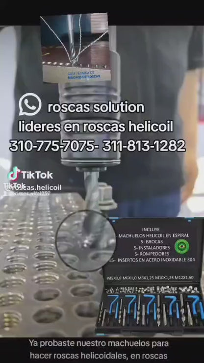 KIT REPARADOR DE ROSCAS X 5 MEDIDAS 